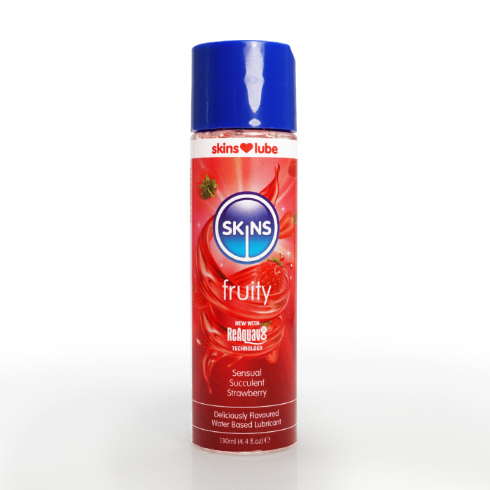 skins strawberry water based lubricant 4.4oz