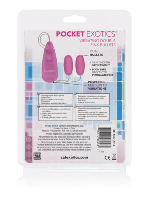 pocket exotics vibrating double pink passion bullets pink