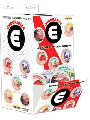 endurance condoms 144 count wall mount display assorted flavors endurance condoms 144 count wall mount display assorted flavors