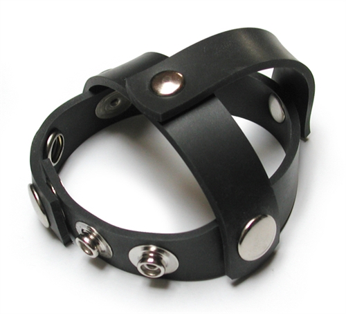 rubber snap on ball splitting cock harness