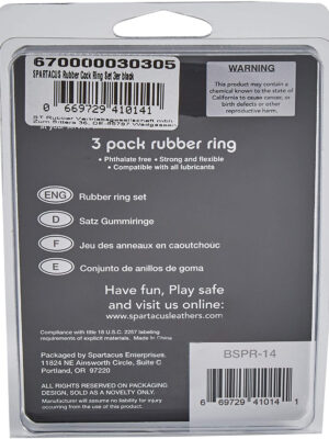 rubber cock ring set black