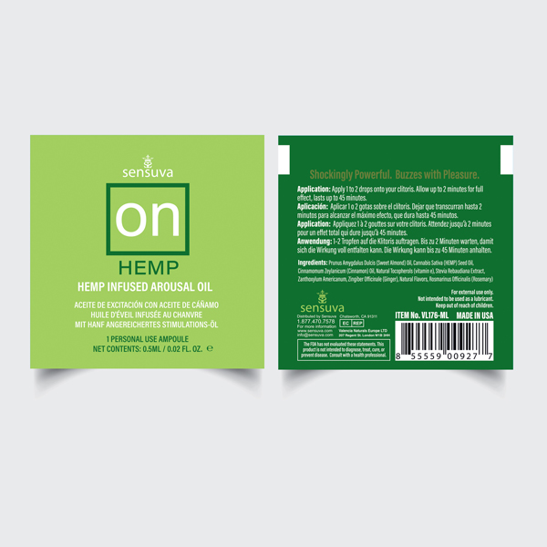 on hemp arousal oil single use ampoule 0.05ml packet on hemp arousal oil single use ampoule 0.05ml packet