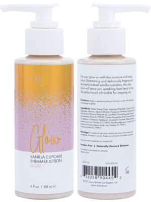 glow vanilla cupcake shimmer lotion gold 4 oz