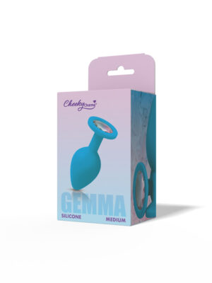 gemma clear iridescent gem teal silicone plug m