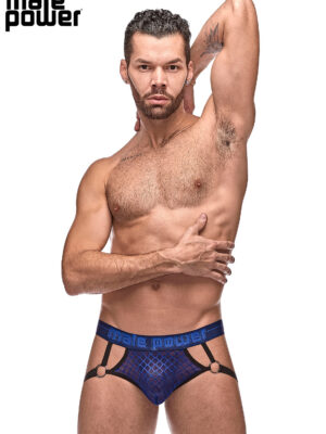 diamond mesh jock ring navy l/xl