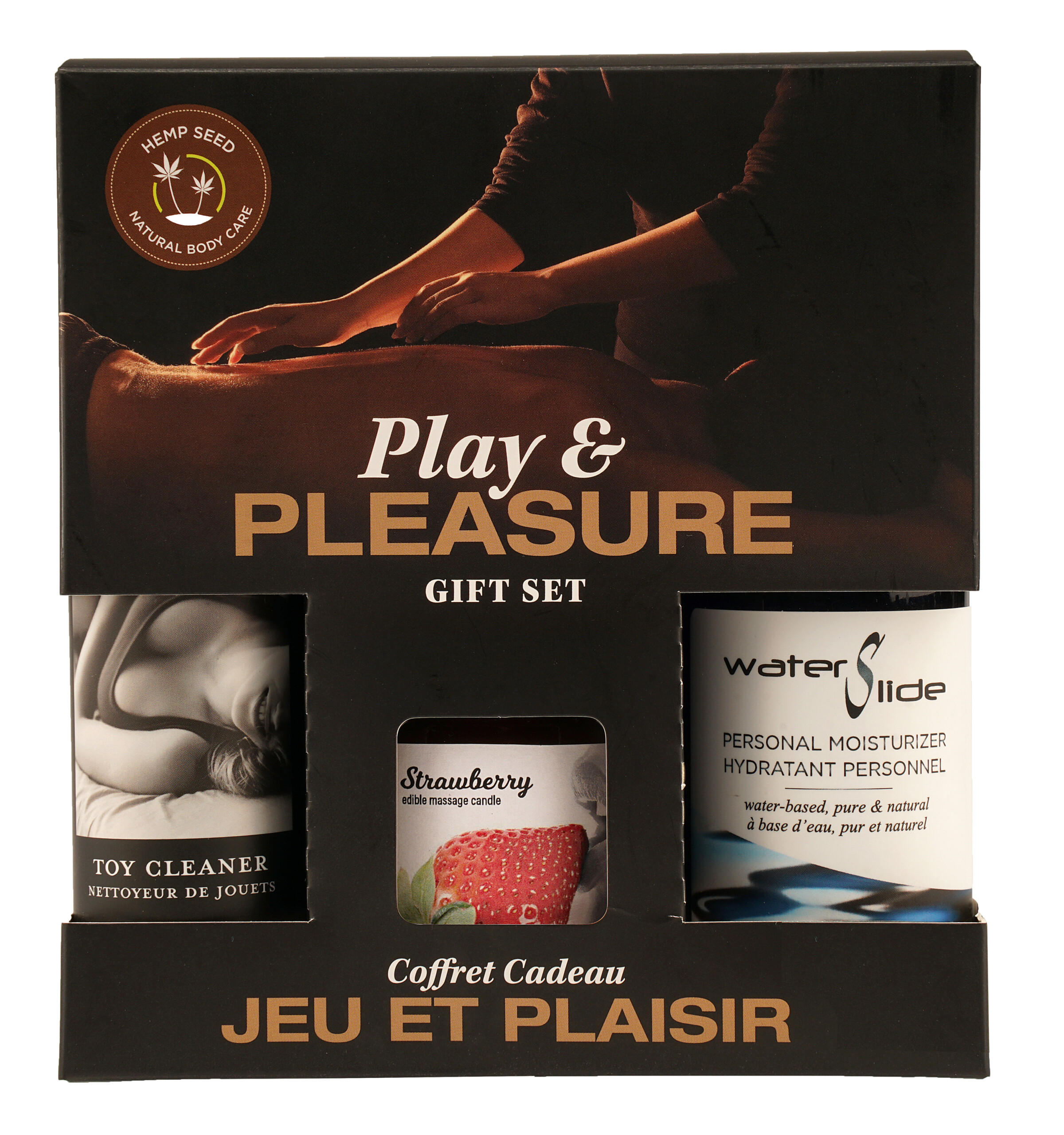 hemp seed by night play and pleasure gift set strawberry