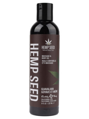 hemp seed massage and body oil guavalava 8 fl. oz./ 237 ml