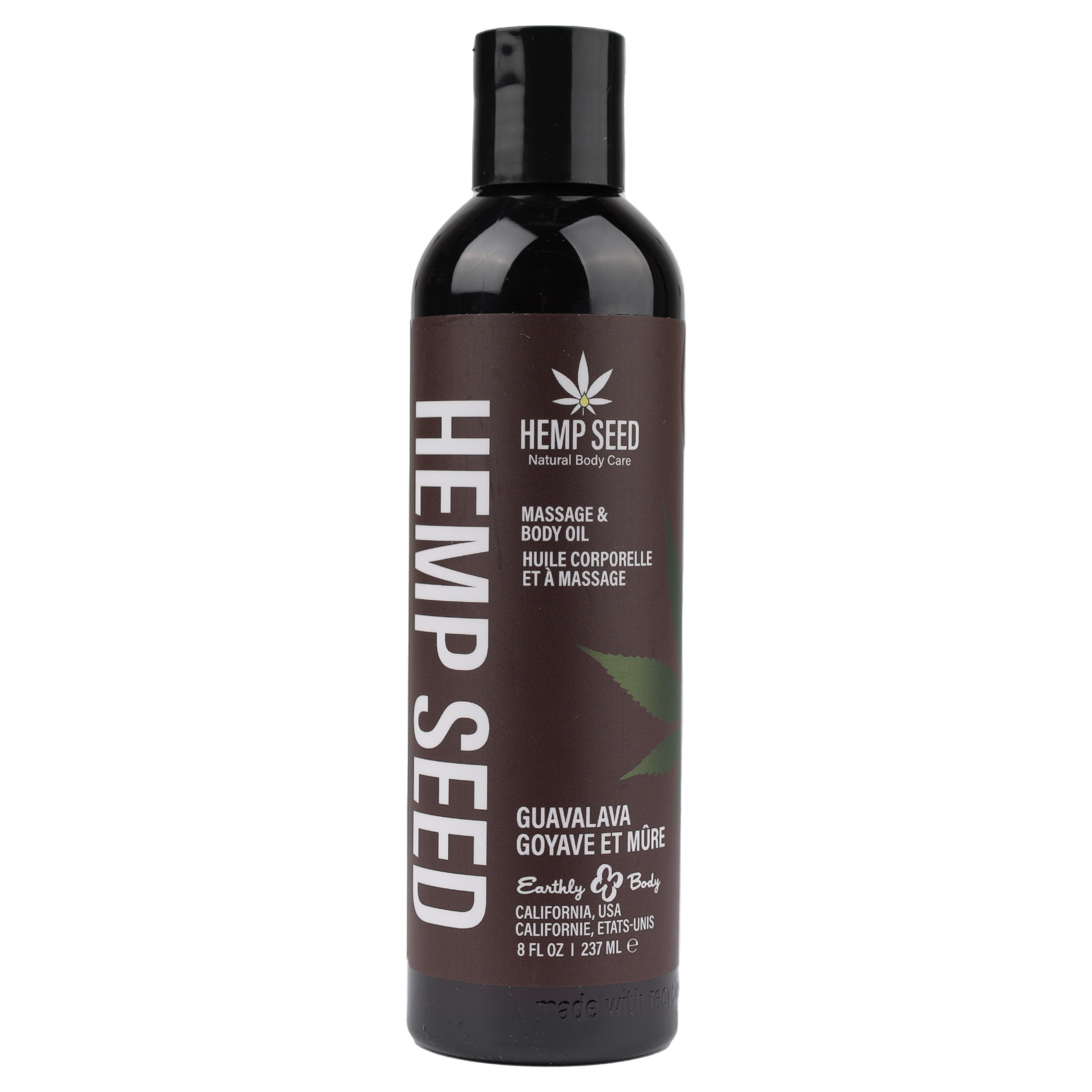 hemp seed massage and body oil guavalava 8 fl. oz./ 237 ml