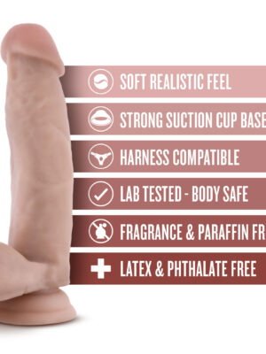dr. skin dr. mark 7 inch dildo with balls beige