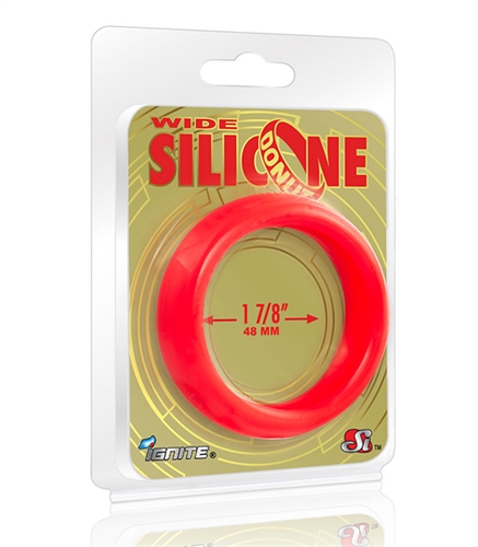 wide silicone donut red 1.88 inch diameter