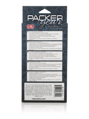 packer gear boxer brief harness large/extralarge black