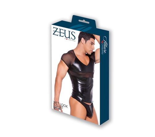 wet look t shirt one size black