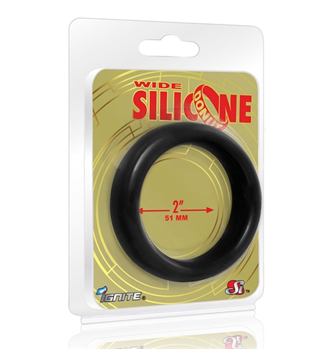 wide silicone donut black 2 inch diameter