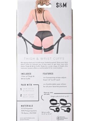 thigh and wrist cuffs black