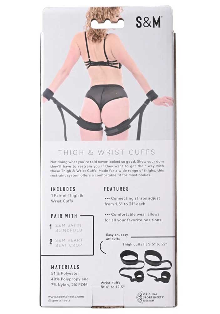 thigh and wrist cuffs black