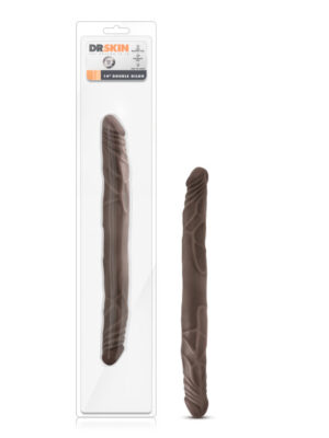 dr. skin 14 inch double dildo chocolate