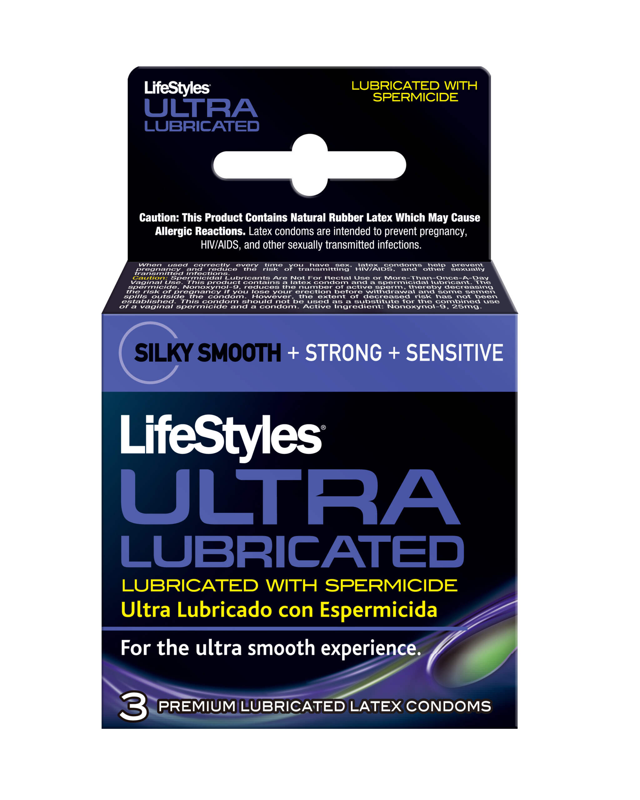 lifestyles ultra lubricated with spermicide 3 pack