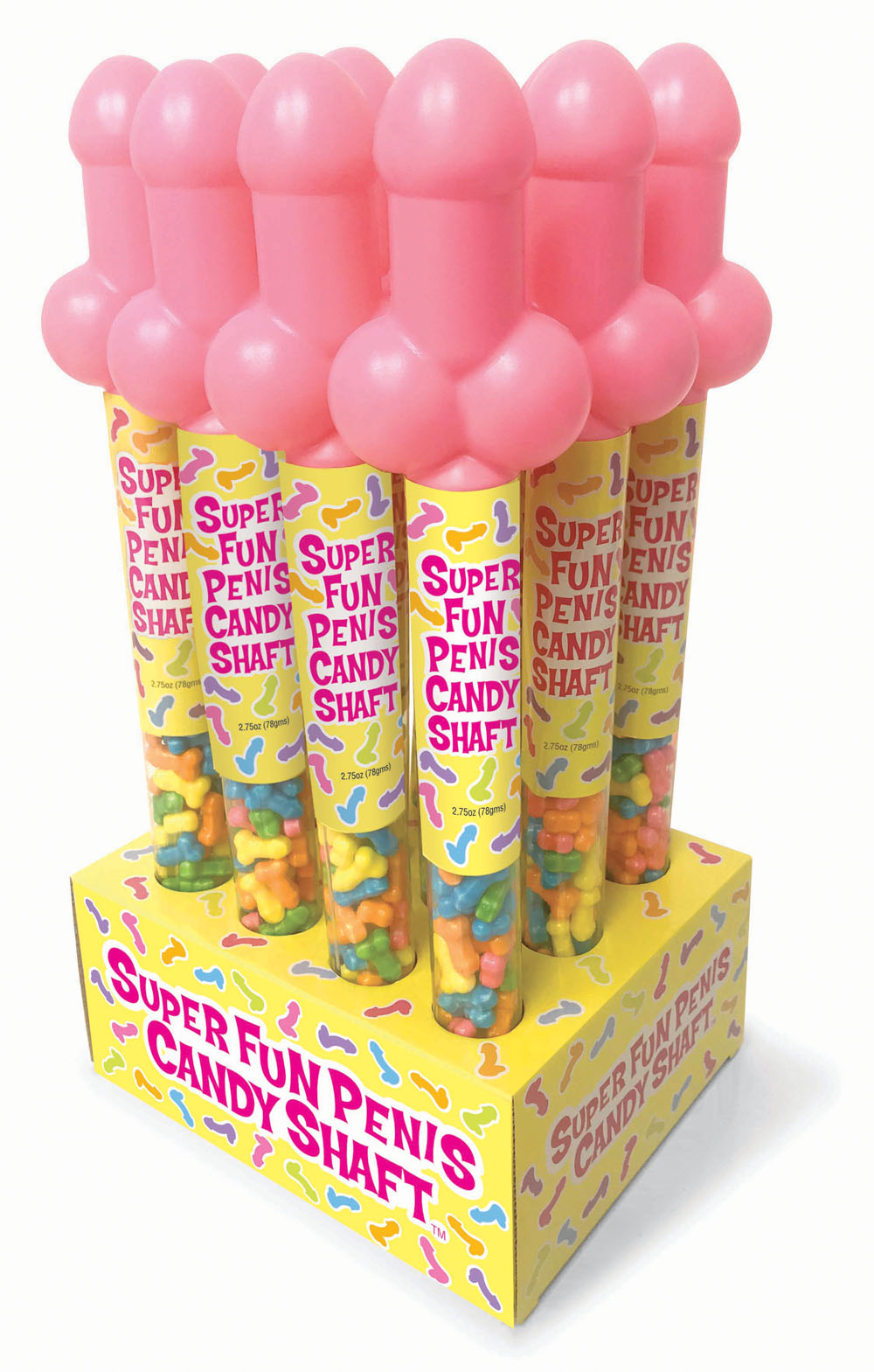 super fun penis cane display 12 count