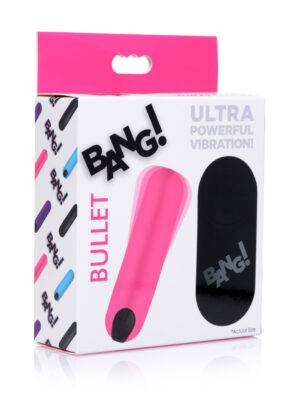 bang vibrating bullet with remote control pink