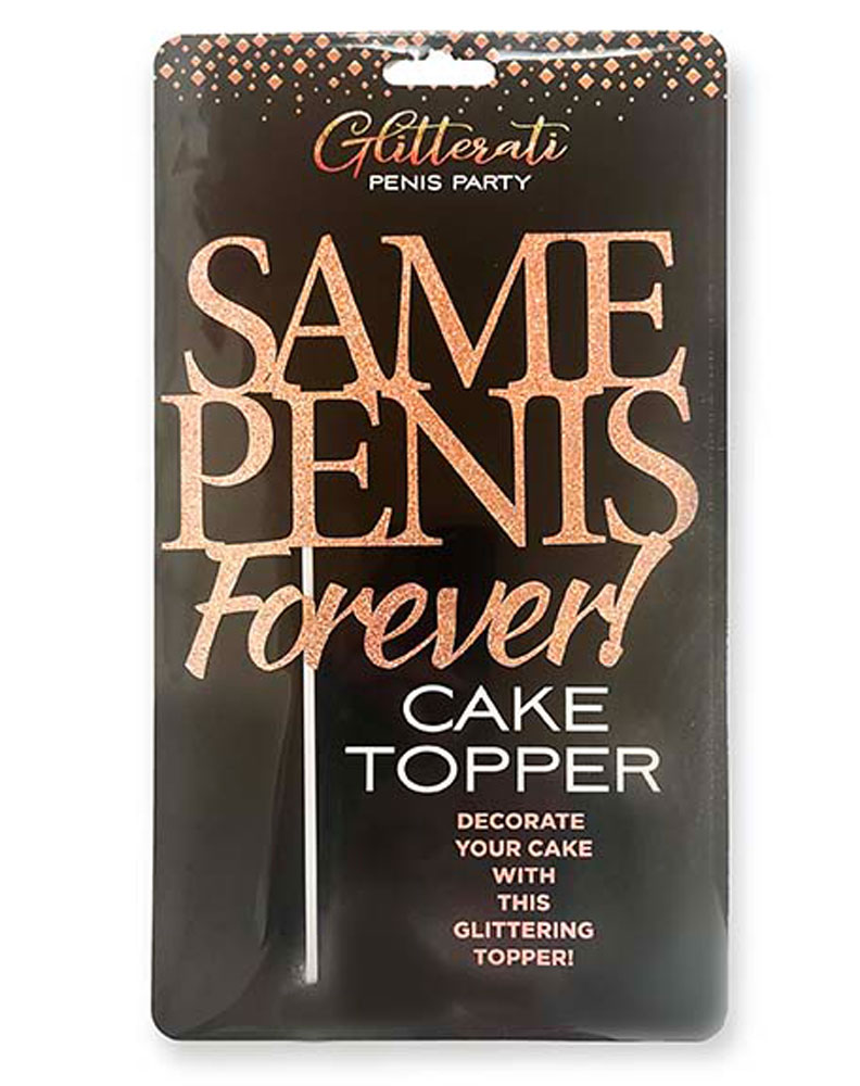 glitterati same penis cake topper