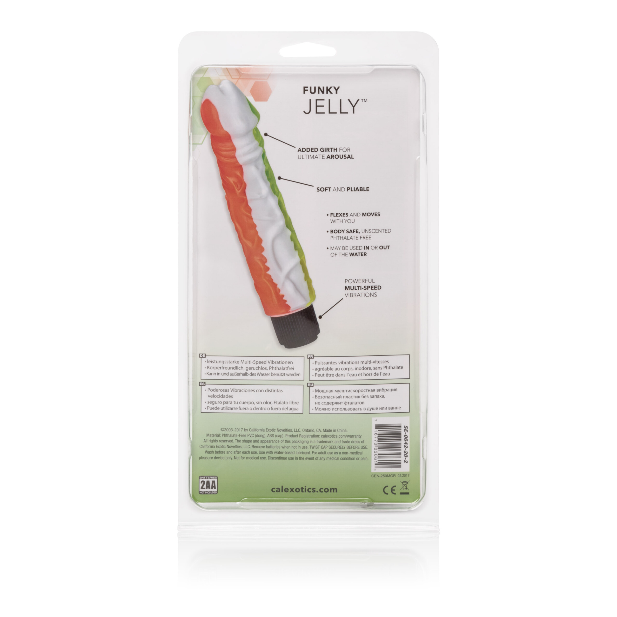 funky jelly vibe 8 inches orange/green