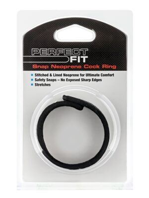 snap neoprene cockring black