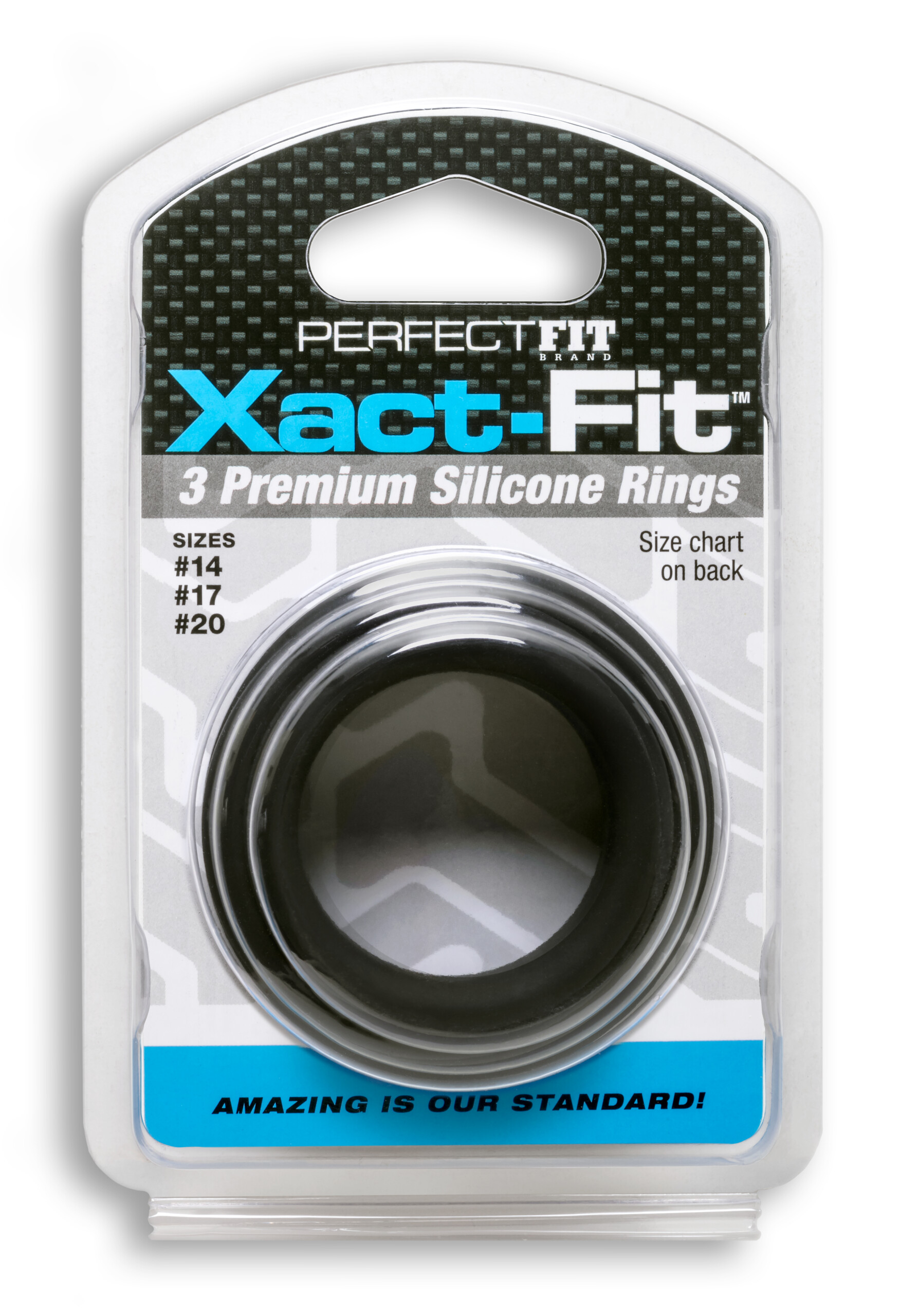 xact fit 3 premium silicone rings #14, #17, #20