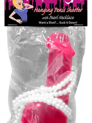 hanging penis shooter with pearl necklace
