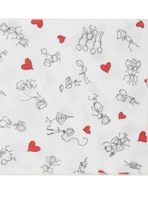 stick figure style napkins 8 pack