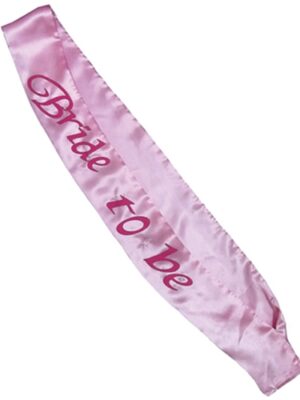 bride to be flashing sash pink