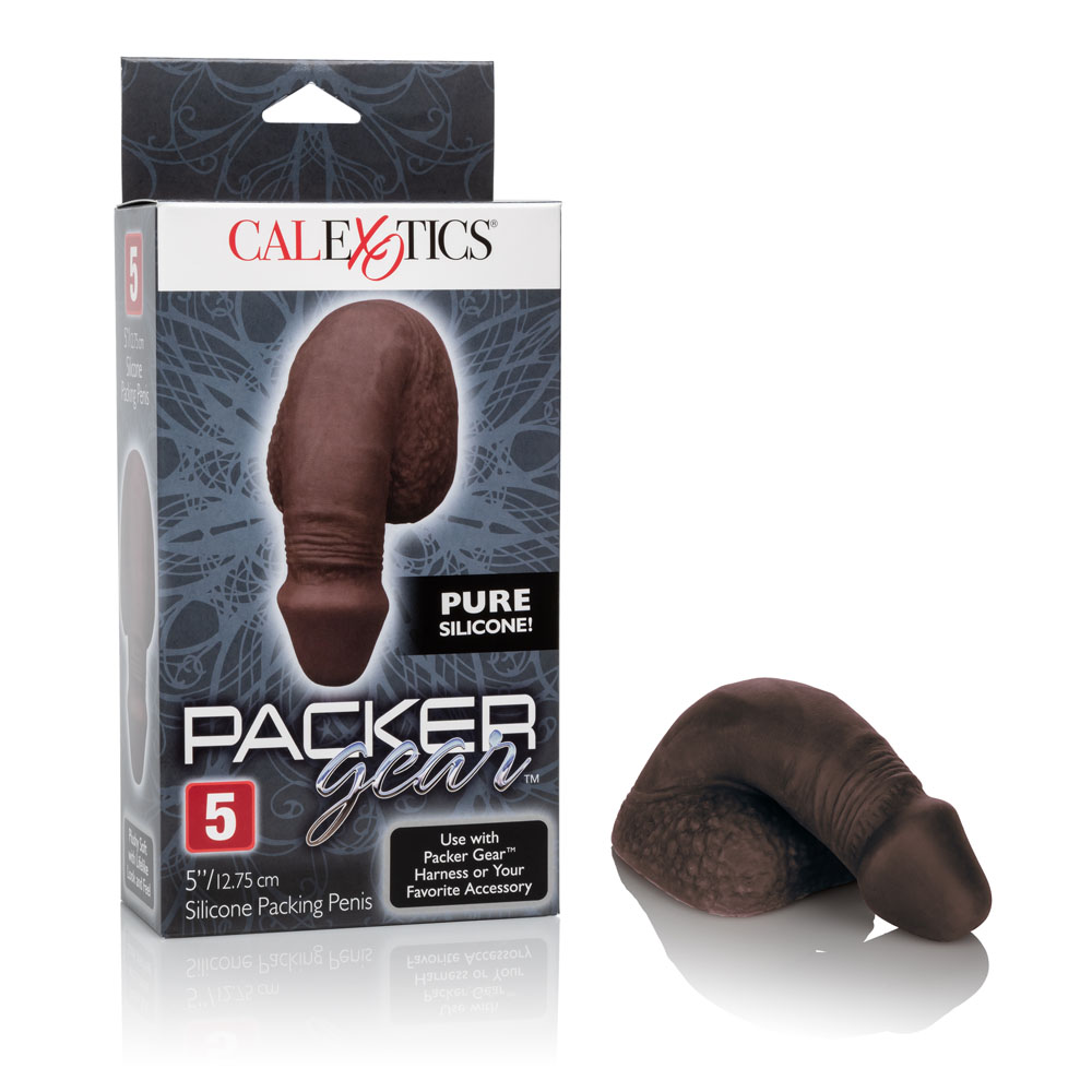 packer gear 5 inch silicone packing penis black