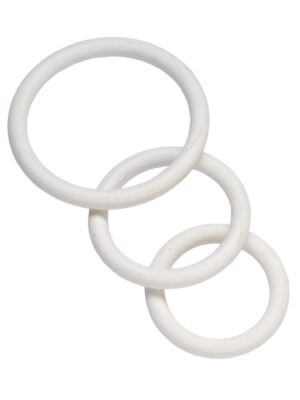 nitrile cock ring set white
