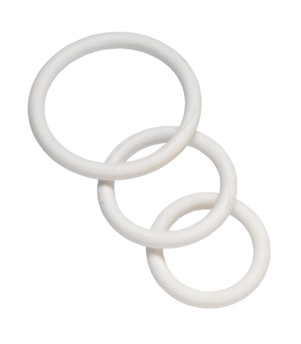 nitrile cock ring set white