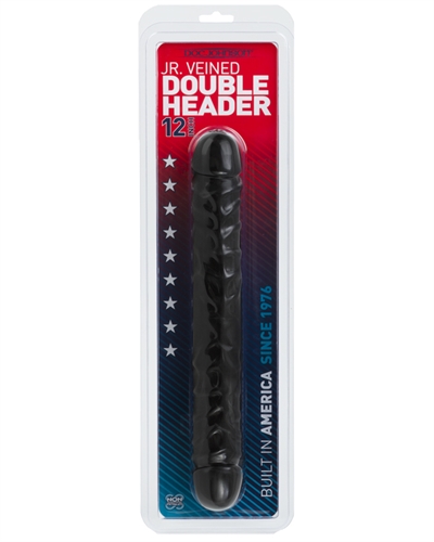 jr. veined double header 12 inches black