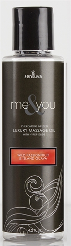 me and you massage oil wild passionfruit and island guava 4.2 fl. oz.