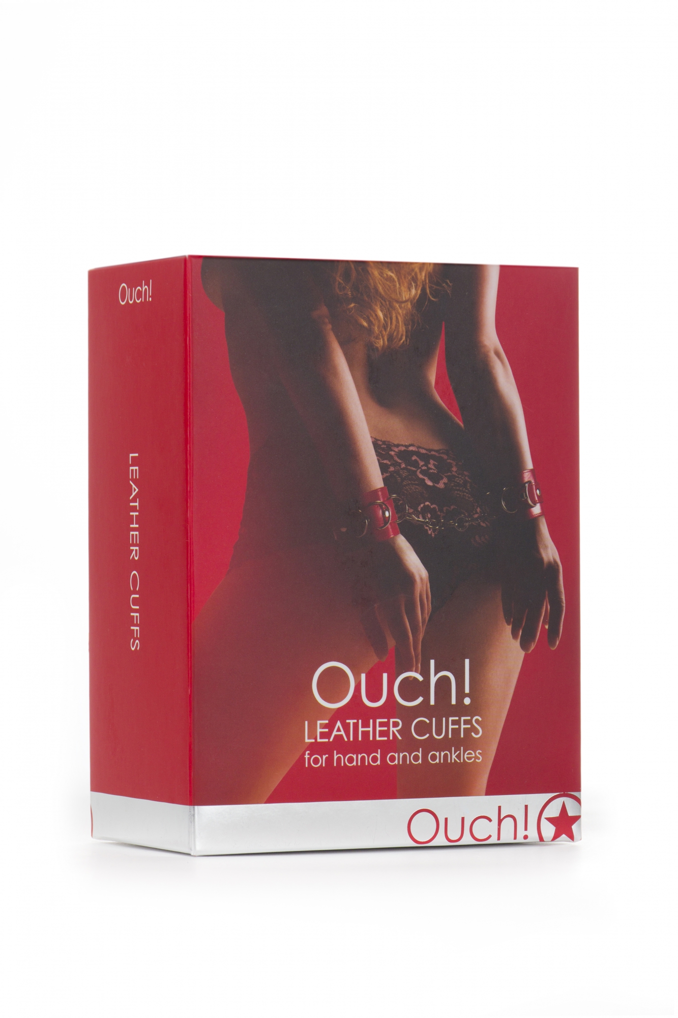 leather cuffs for hands and ankles red