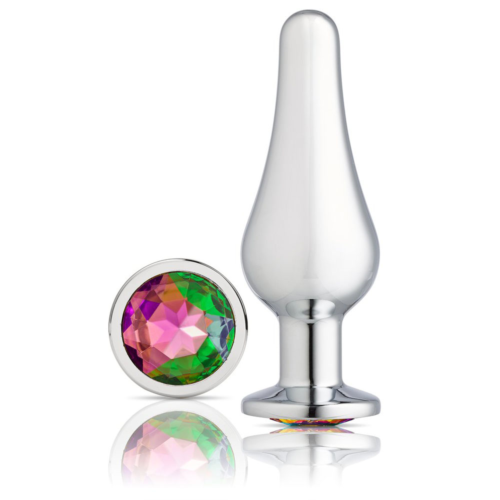 cloud 9 novelties gems silver chrome tall plug medium cloud 9 novelties gems silver chrome tall plug medium