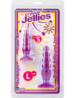 crystal jellies anal trainer kit purple