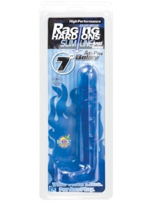 raging hard ons slimline anal series 7 inch ass play ballsy blue