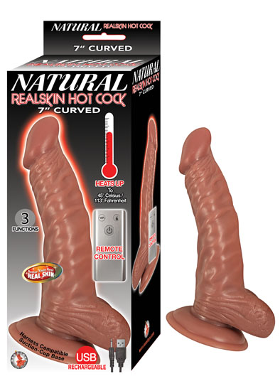 natural realskin hot cock curved 7 inch brown natural realskin hot cock curved 7 inch brown