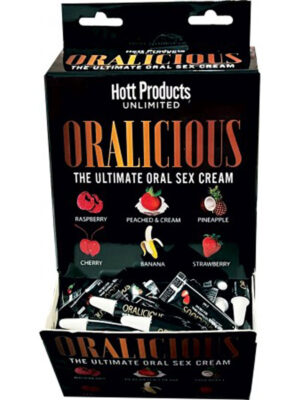 oralicious flavored oral sex cream 144pc display of 2ml tubes
