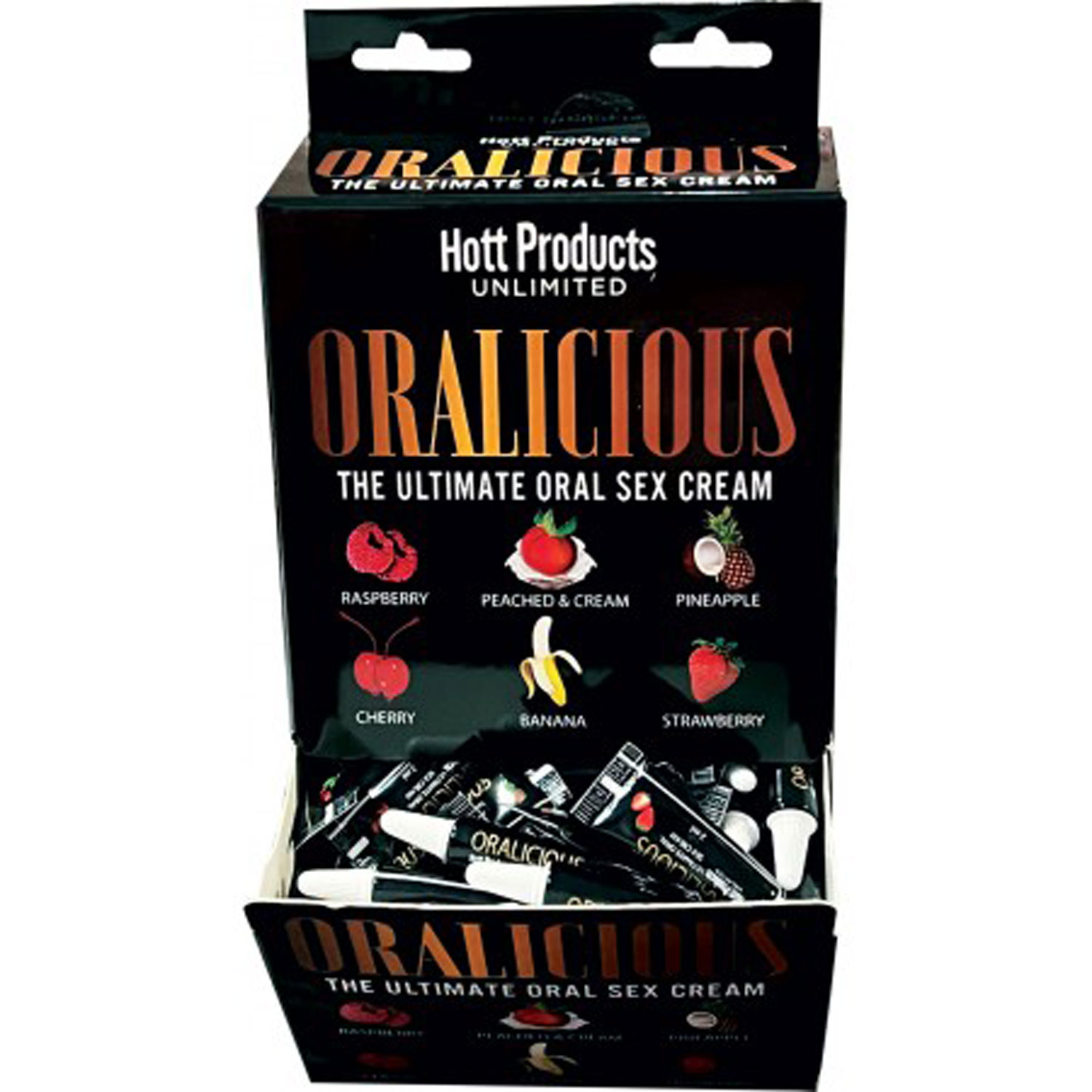 oralicious flavored oral sex cream 144pc display of 2ml tubes