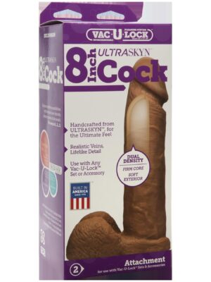 vac u lock 8 inch ultraskyn cock caramel
