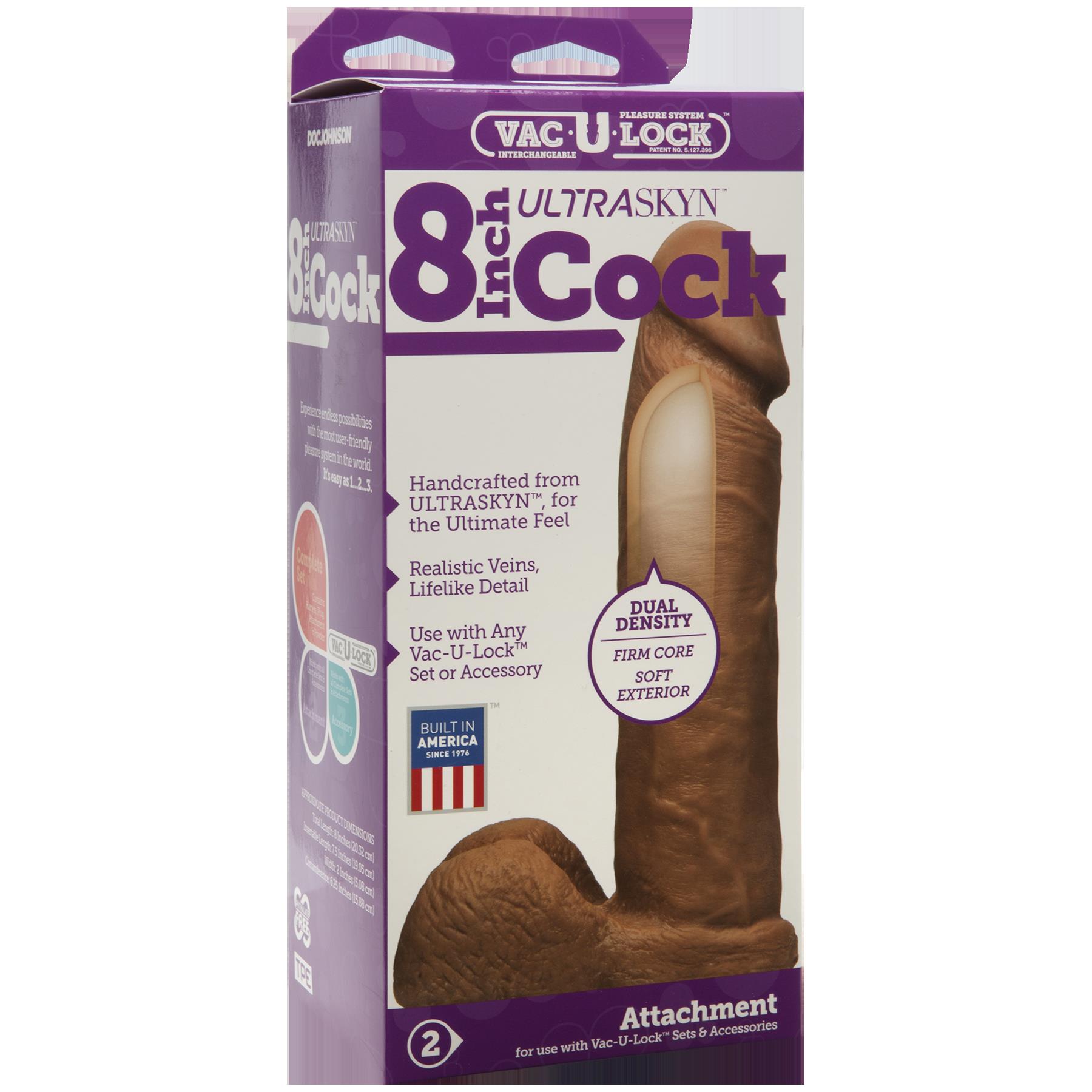 vac u lock 8 inch ultraskyn cock caramel