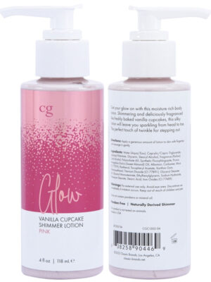 glow vanilla cupcake shimmer lotion pink 4 oz