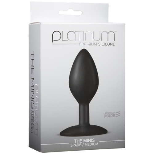 platinum premium silicone the mini's spade medium black