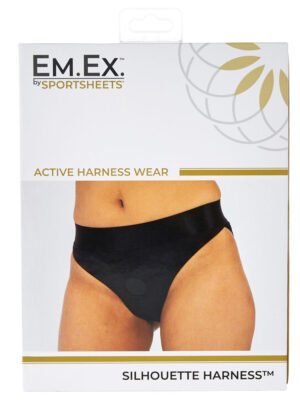 em. ex. active harness wear crotchless silhouette black small