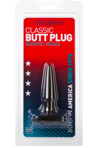 classic butt plug smooth small black