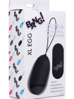 bang xl silicone vibrating egg black