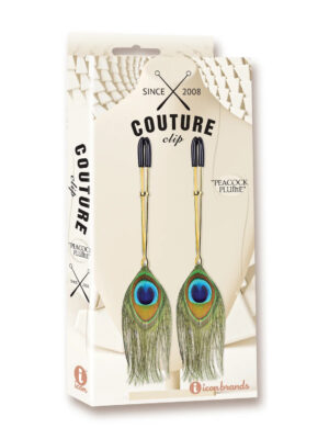 couture clips peacock plume nipple clamp
